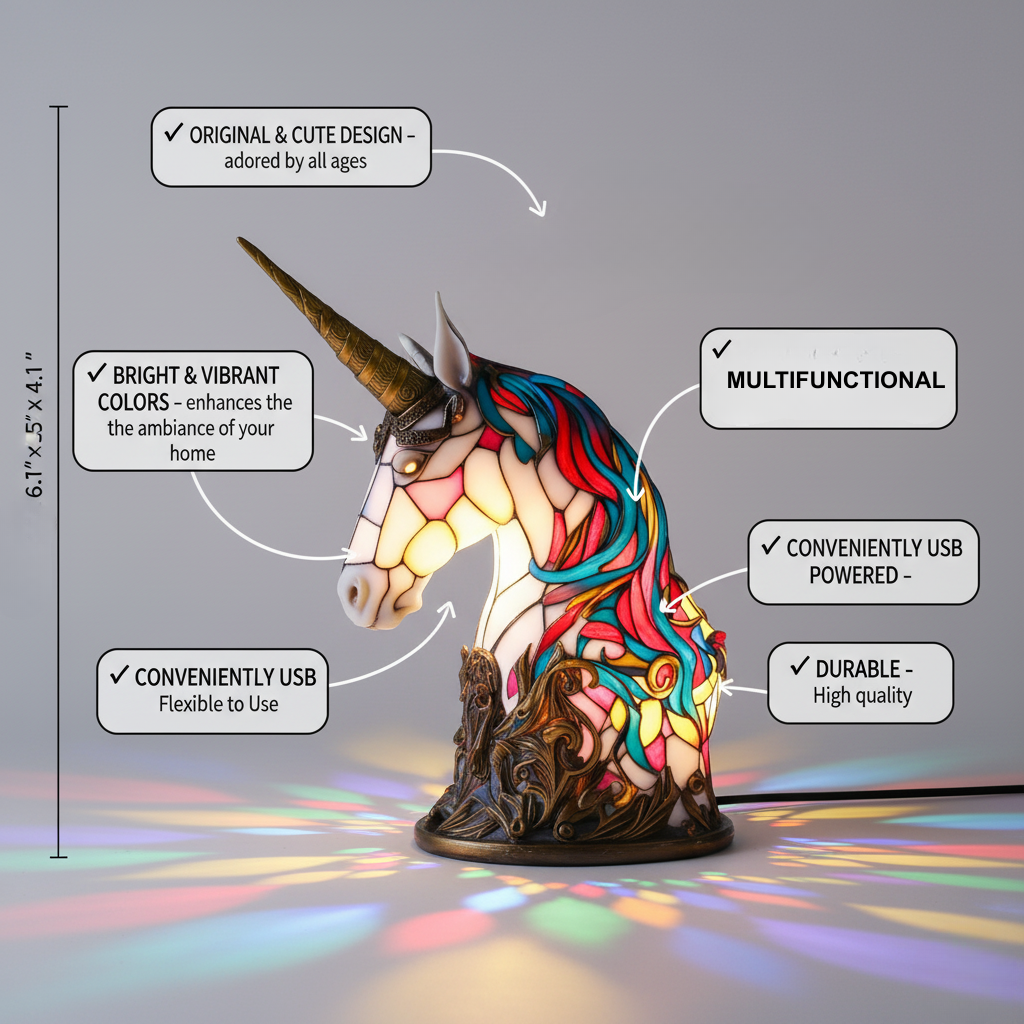 Unicorno Incantevole Luna