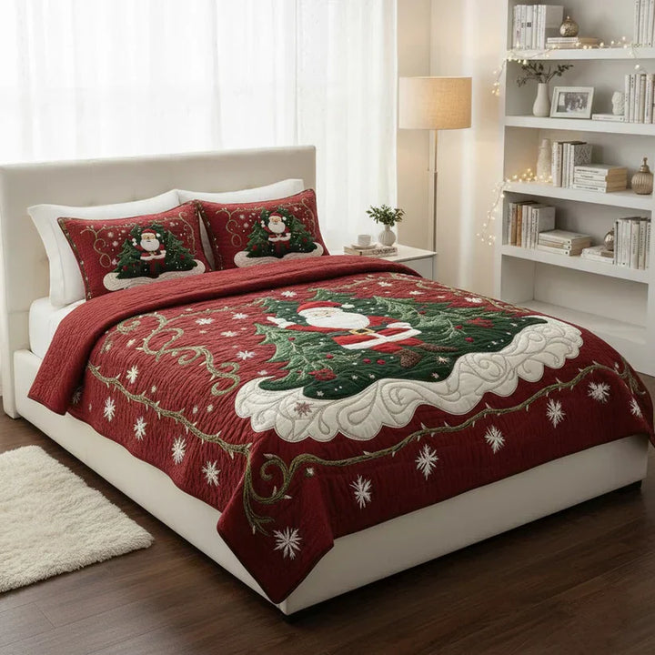 Set di biancheria da letto trapuntata in 3 pezzi - Laboratorio di Babbo Natale