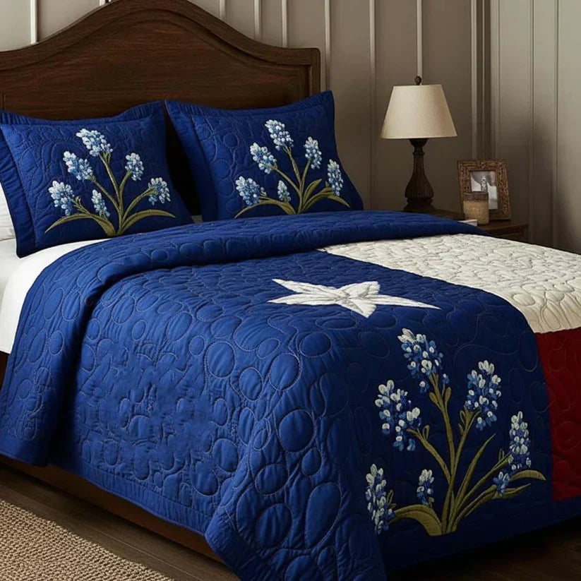 Set di biancheria da letto trapuntata in 3 pezzi - Orgoglio del Texas