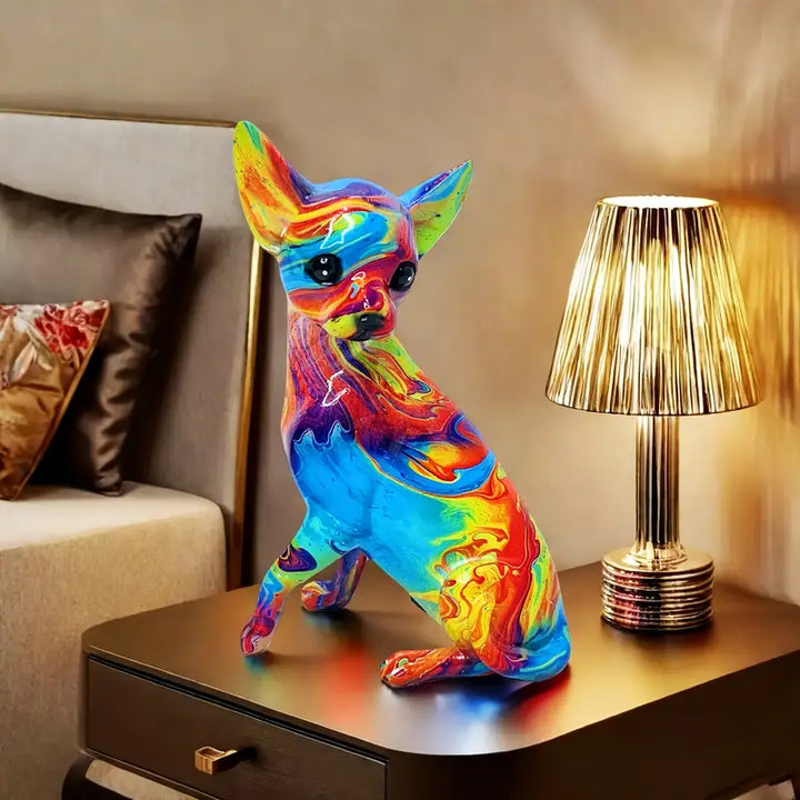 Lampada da Tavolo Chihuahua in Resina Vibrante