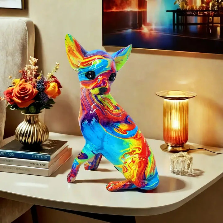 Lampada da Tavolo Chihuahua in Resina Vibrante